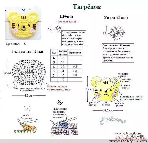 男童娃娃钩织玩偶图解,钩童装衣服花样图解