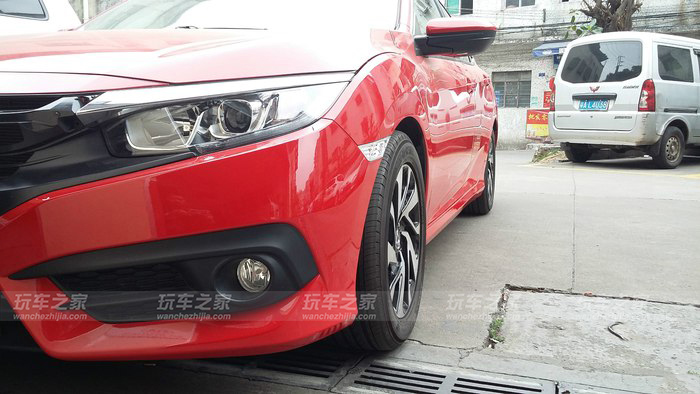 十代思域绞牙避震效果图,思域鱼眼塔顶