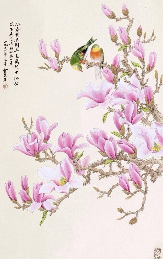 玉兰花儿童绘画,玉兰花绘画作品命名