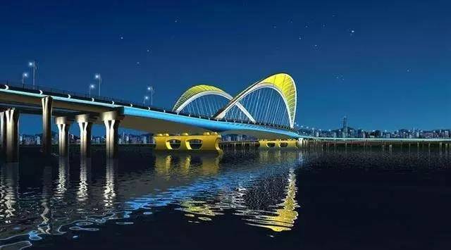 太原跨汾河人行观景观桥,汾河公园网红人行桥