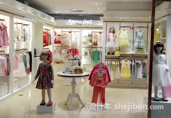 童装陈列展示设计效果图商场,40平童装展厅设计效果图