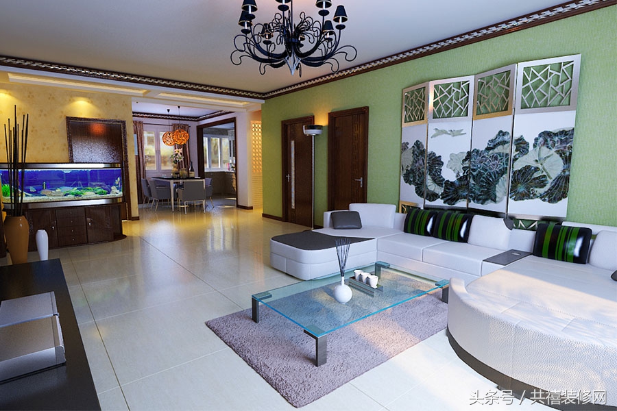 小户型装修效果图90平混搭,中法混搭风格装修小户型