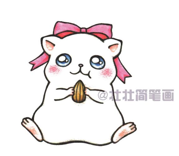 画小仓鼠的教程简单又漂亮,仓鼠玩耍的简笔画