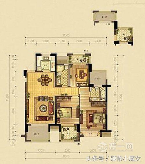 一楼纯南向小户型装修效果图,139平米小户型装修实例
