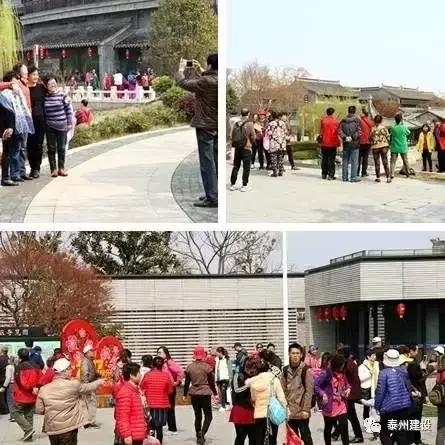 广东首次开往泰州的“花境”梦东南专列近600名游客畅游稻河湾