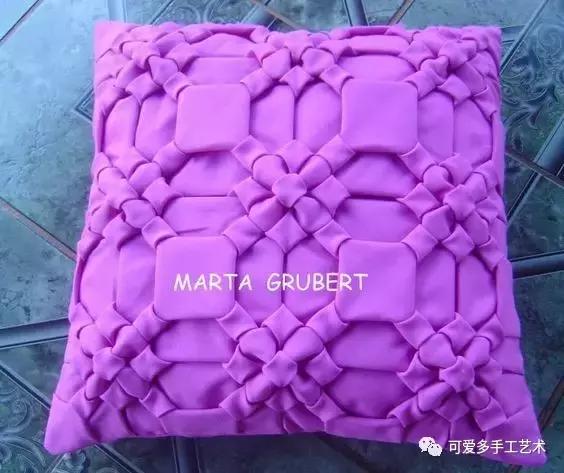 手缝抱枕制作方法简单又漂亮,正方形自制抱枕缝边针法