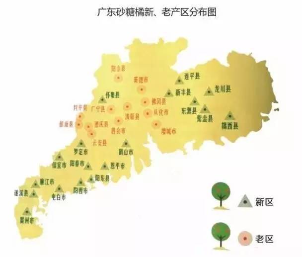 最新全国柑橘种植分布图,最新全国柑橘种植分布
