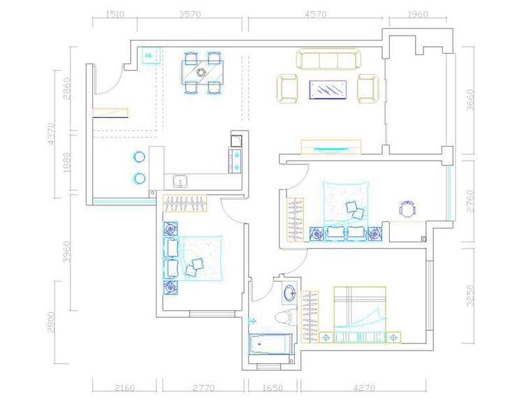 海岸华府三房,海岸华府3室