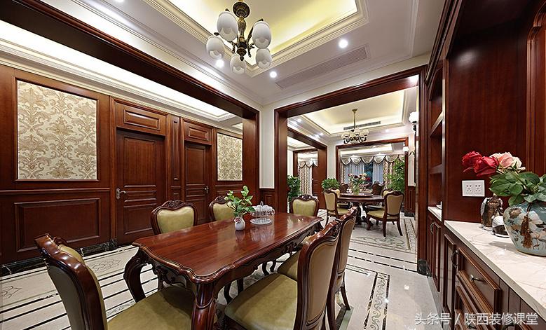 中国美式豪宅,400平轻奢中式豪宅