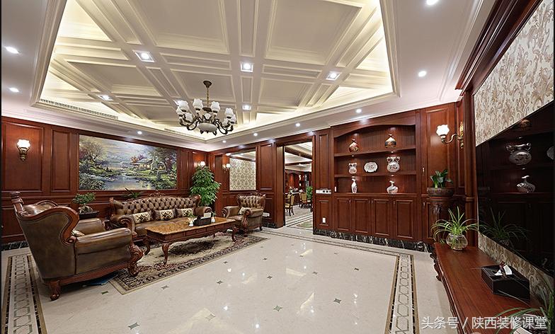 中国美式豪宅,400平轻奢中式豪宅