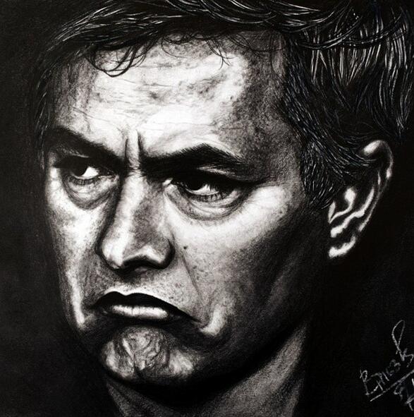 一组足球球星及教练素描头像，速度珍藏