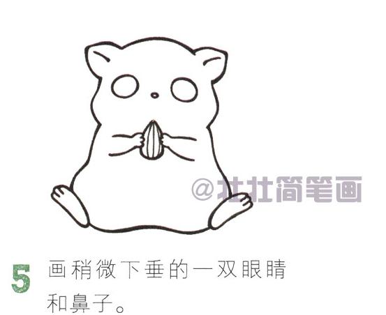 画小仓鼠的教程简单又漂亮,仓鼠玩耍的简笔画