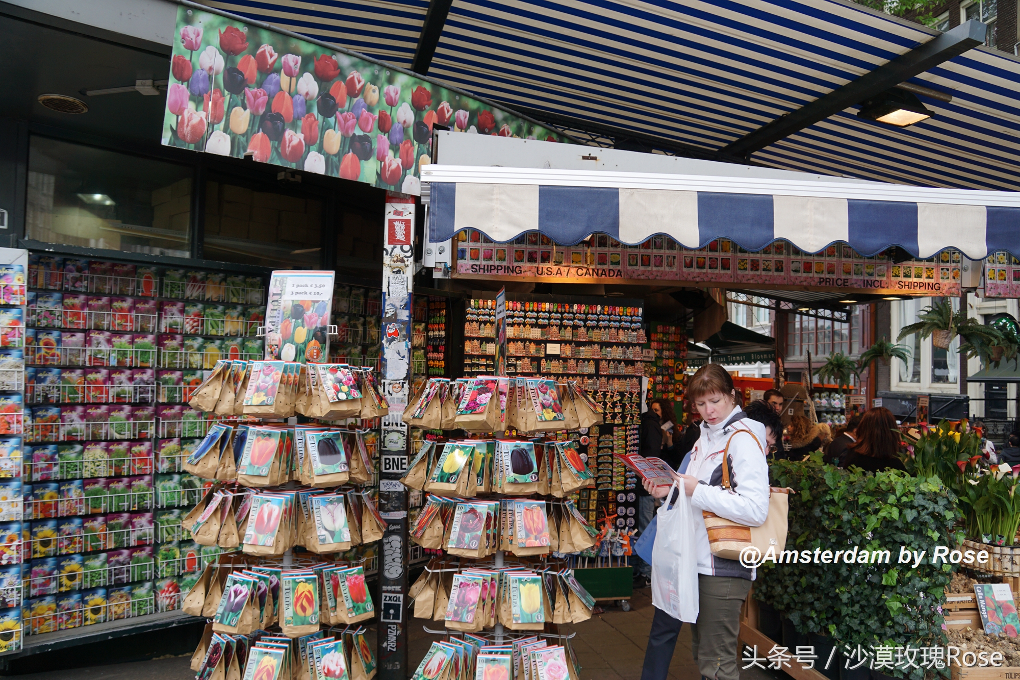 建在水上的鲜花市场，荷兰女王也骑车来买花