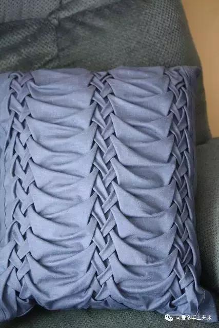 手缝抱枕制作方法简单又漂亮,正方形自制抱枕缝边针法