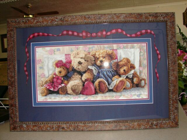 裱好十字绣框怎么拆下来,家里有几幅裱好旧十字绣怎么换框