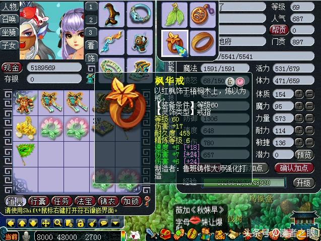 梦幻西游59大爷装备展示,梦幻西游69力地府详细攻略