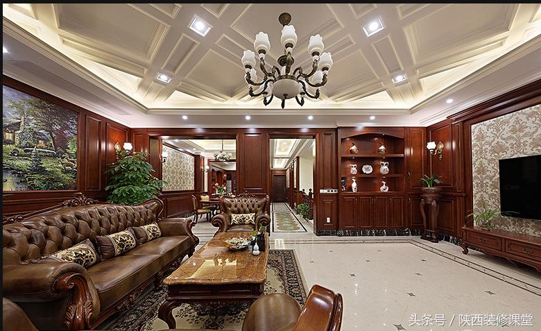 中国美式豪宅,400平轻奢中式豪宅