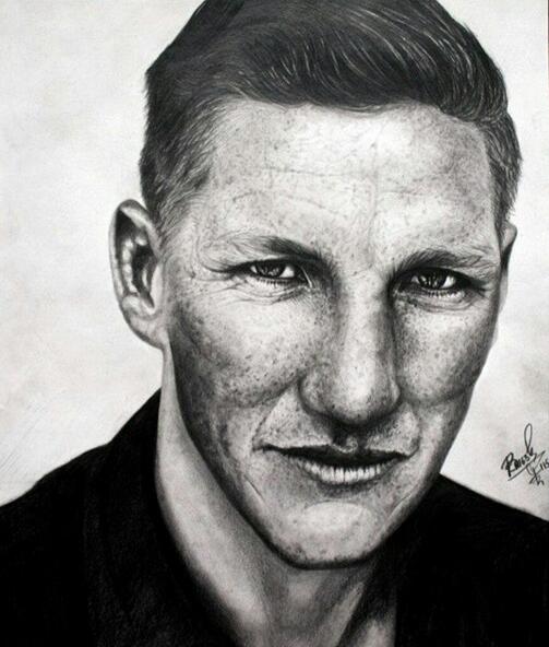 一组足球球星及教练素描头像，速度珍藏