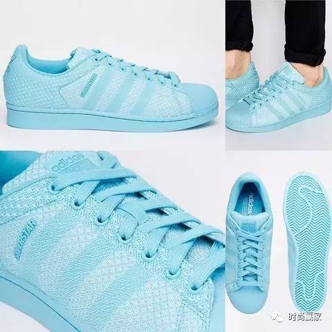缤纷清爽的粉蓝色系球鞋,摇身成为漂漂型格少女