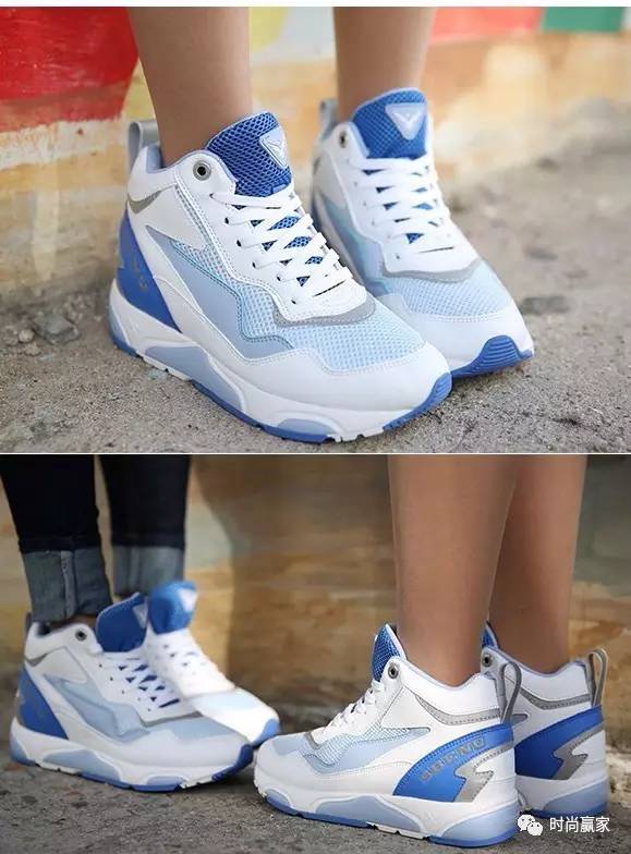 缤纷清爽的粉蓝色系球鞋,摇身成为漂漂型格少女