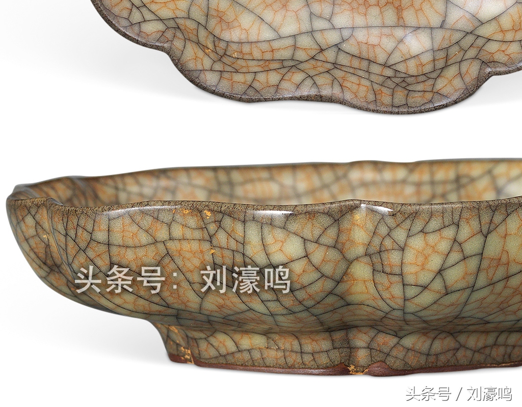 宋哥窑瓷器口和足图,皇朝遗珍