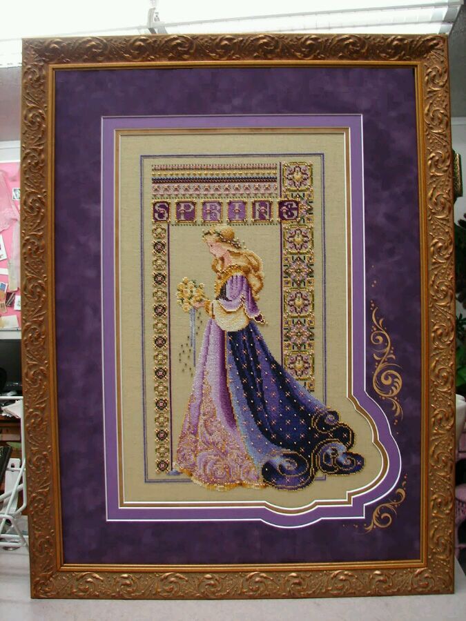 裱好十字绣框怎么拆下来,家里有几幅裱好旧十字绣怎么换框