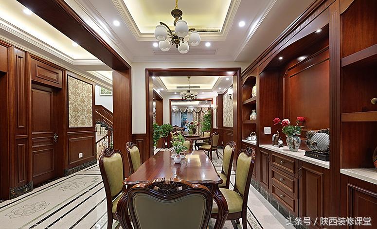 中国美式豪宅,400平轻奢中式豪宅