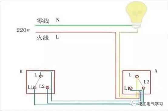 照明专用三控开关接线图,照明开关加个插座接线图