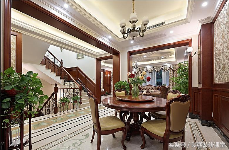 中国美式豪宅,400平轻奢中式豪宅