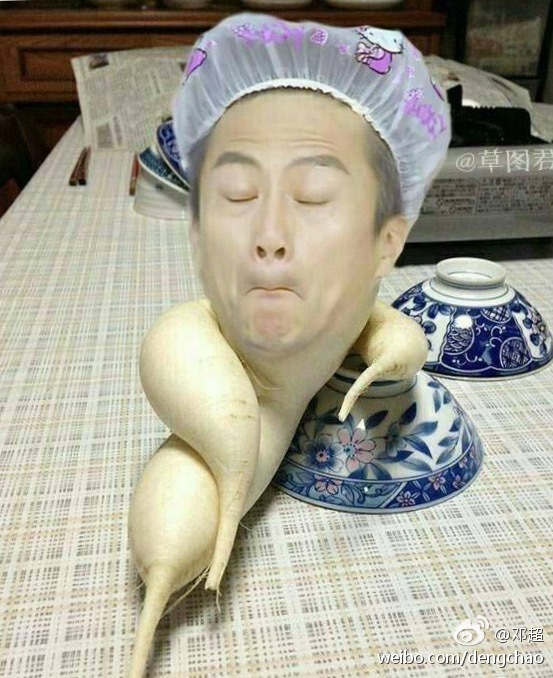 邓超被吓到的样子,邓超为什么白了头