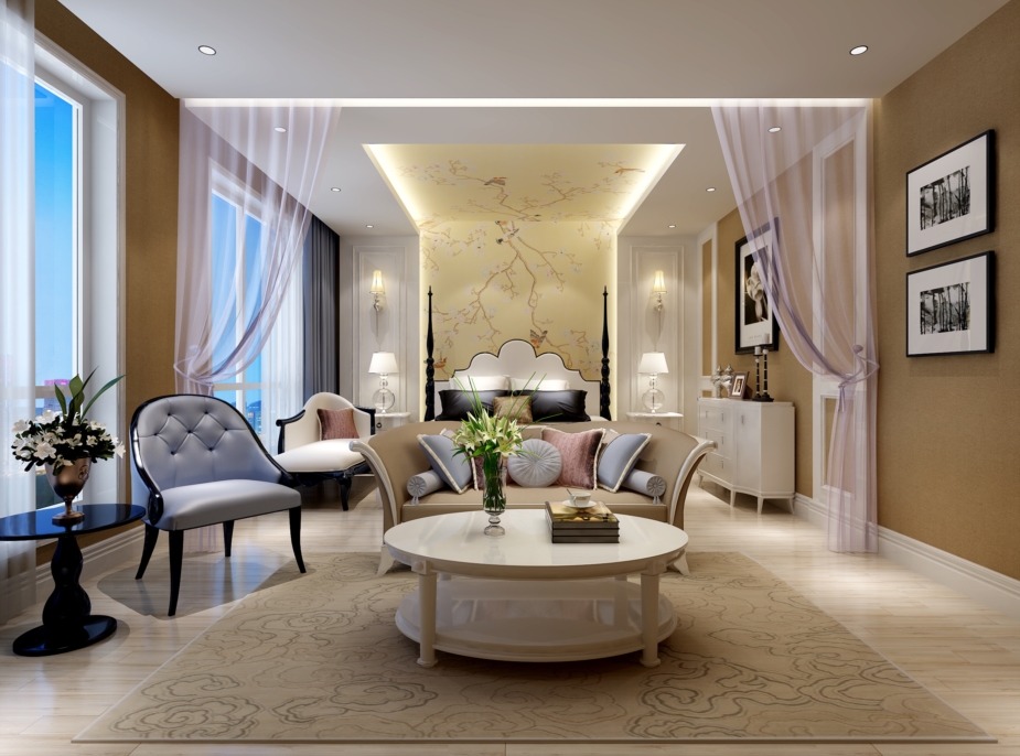 百旺杏林湾250平现代简约风格效果图设计