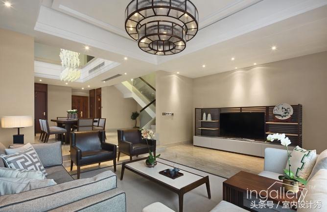 极简现代带花院别墅设计,经典中式湖景别墅