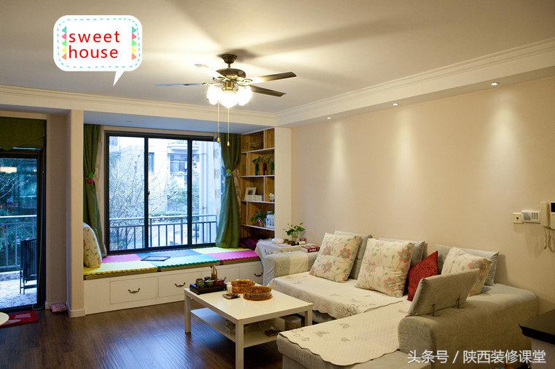 二层楼房田园风带院子效果图,田园风格二室一厅装修效果图