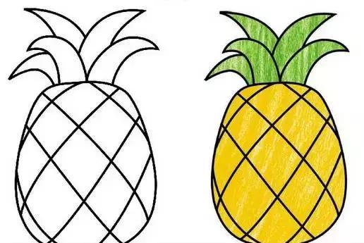 简笔画儿童3-6岁简单入门水果图解,水果和水果切面简笔画