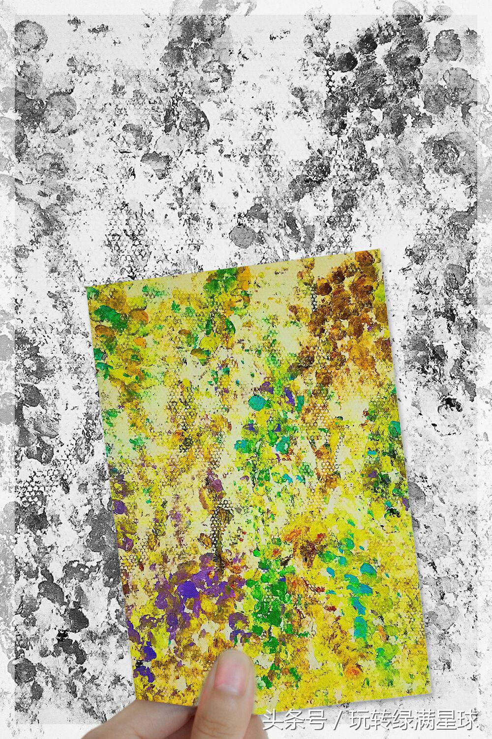 一位优雅美丽园丁的手指画，果然画如其人，画风清新温暖