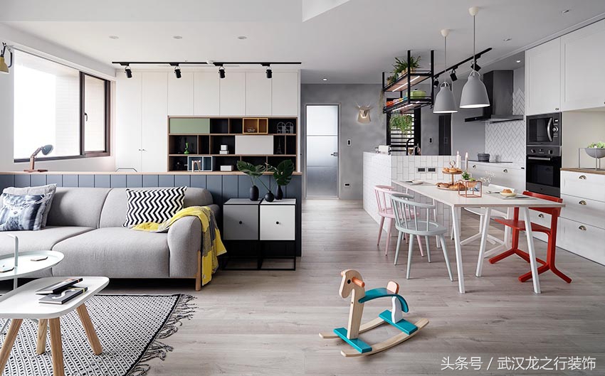 彩色北欧风亲子宅充满阳光与爱,极简北欧风治愈系美宅
