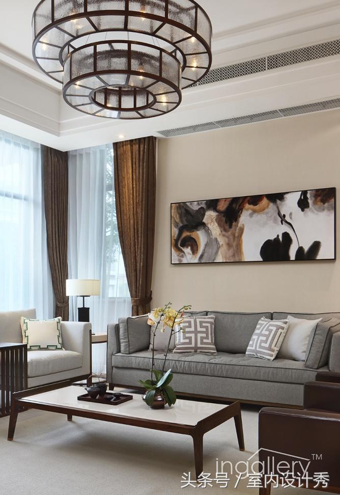 极简现代带花院别墅设计,经典中式湖景别墅