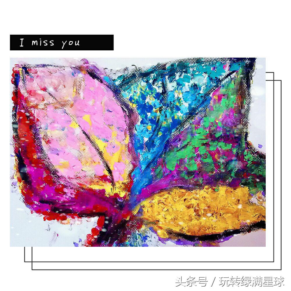 一位优雅美丽园丁的手指画，果然画如其人，画风清新温暖