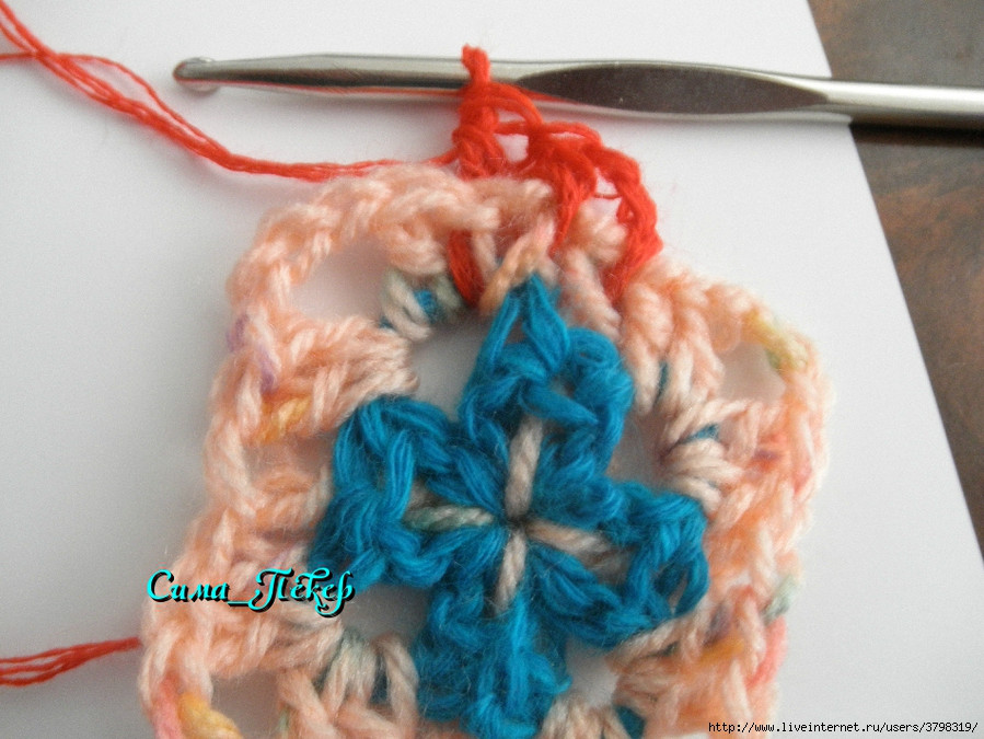 方形莲花坐垫底托钩法教程,钩方形坐垫四个角上翘的原因