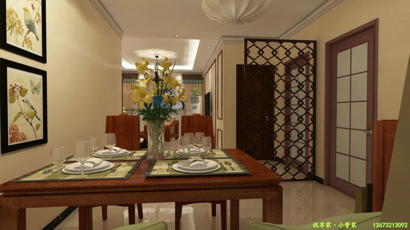 适合年轻人的新中式风格装修100平,简单装修60平米的房子图片