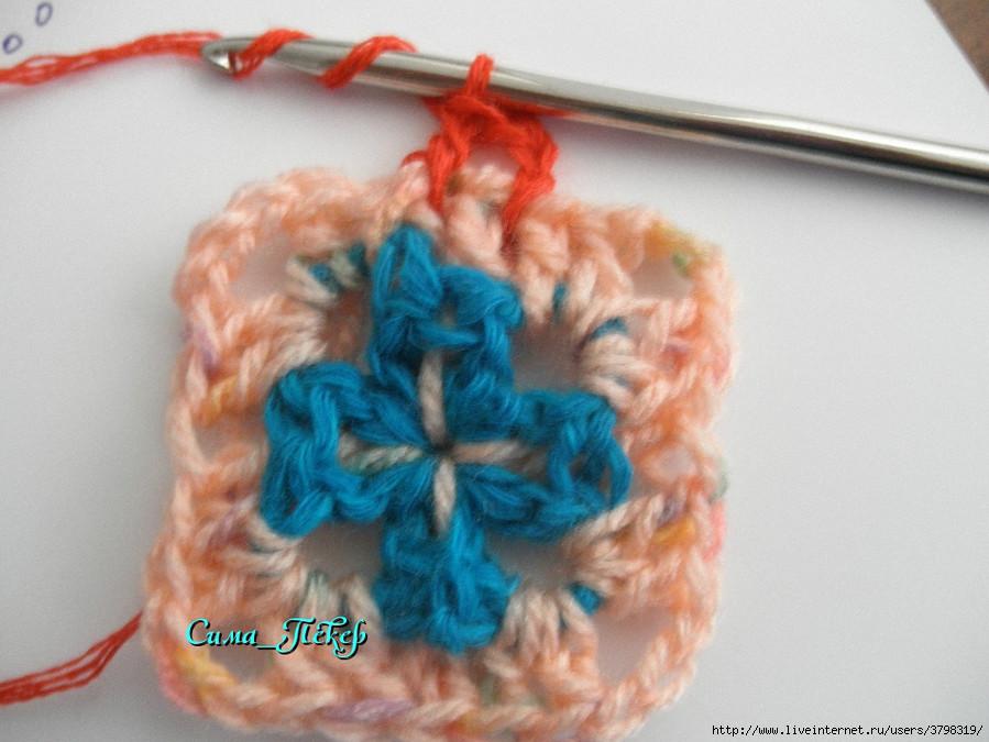 方形莲花坐垫底托钩法教程,钩方形坐垫四个角上翘的原因