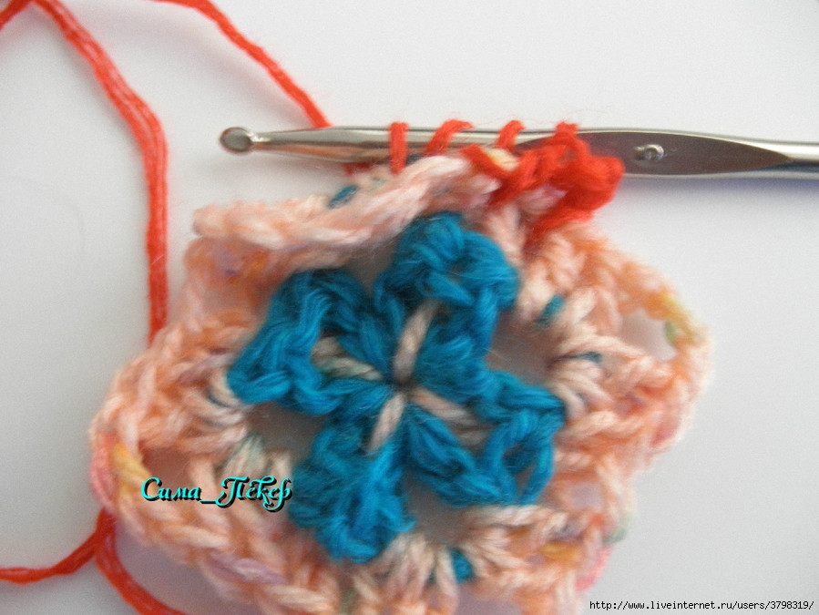 方形莲花坐垫底托钩法教程,钩方形坐垫四个角上翘的原因