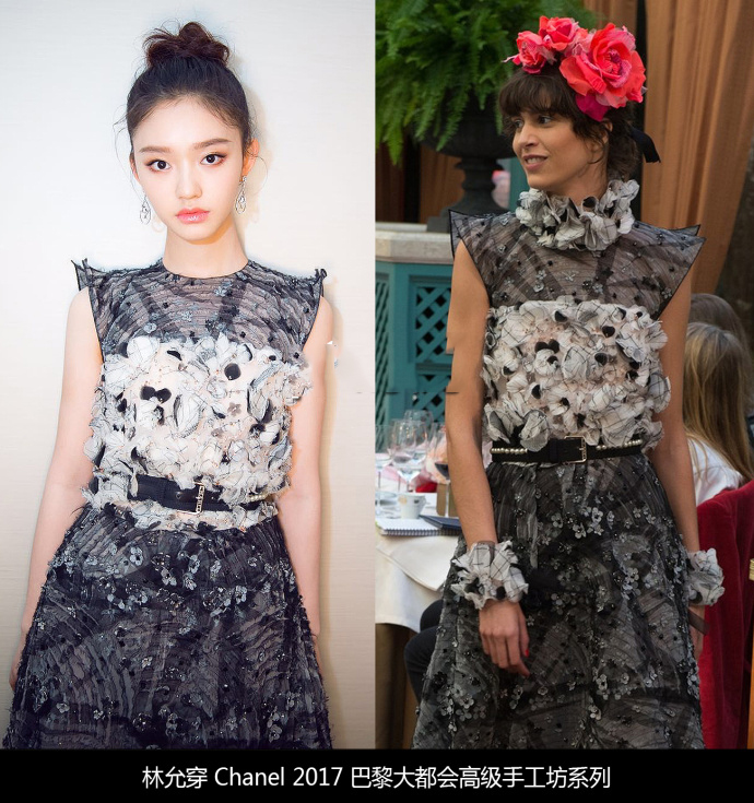 赵薇和范冰冰同穿西装,赵薇穿黑色衣服的图片