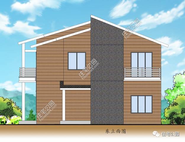 农村最省钱的两层小别墅中式,农村实用自建房2层半小别墅