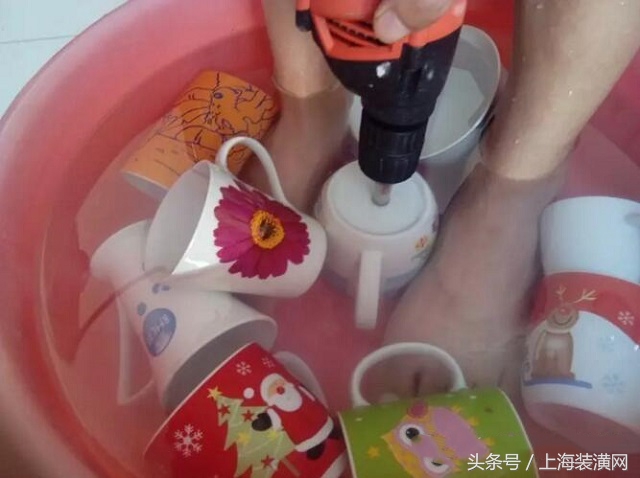 给杯子底部打洞,杯子养花打孔技巧