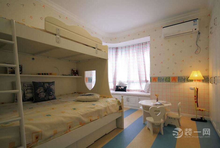 儿童房高低床和衣柜设计,儿童高低床尺寸标准是多少