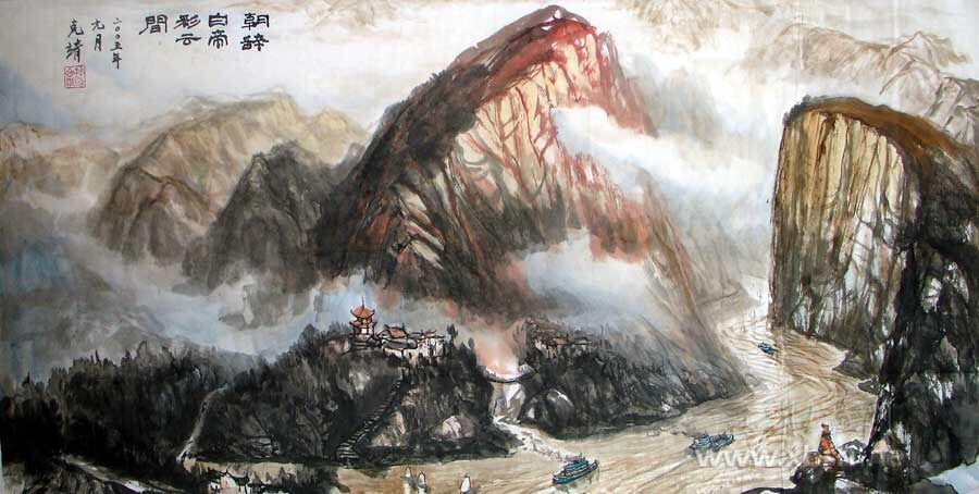 朝辞白帝彩云间千里江陵古诗,李白诗词千里江陵一日还