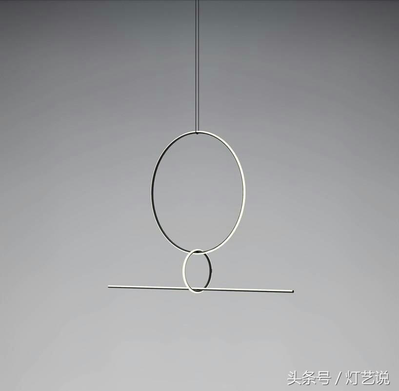 极简风格灯饰搭配真实效果,简约线性灯