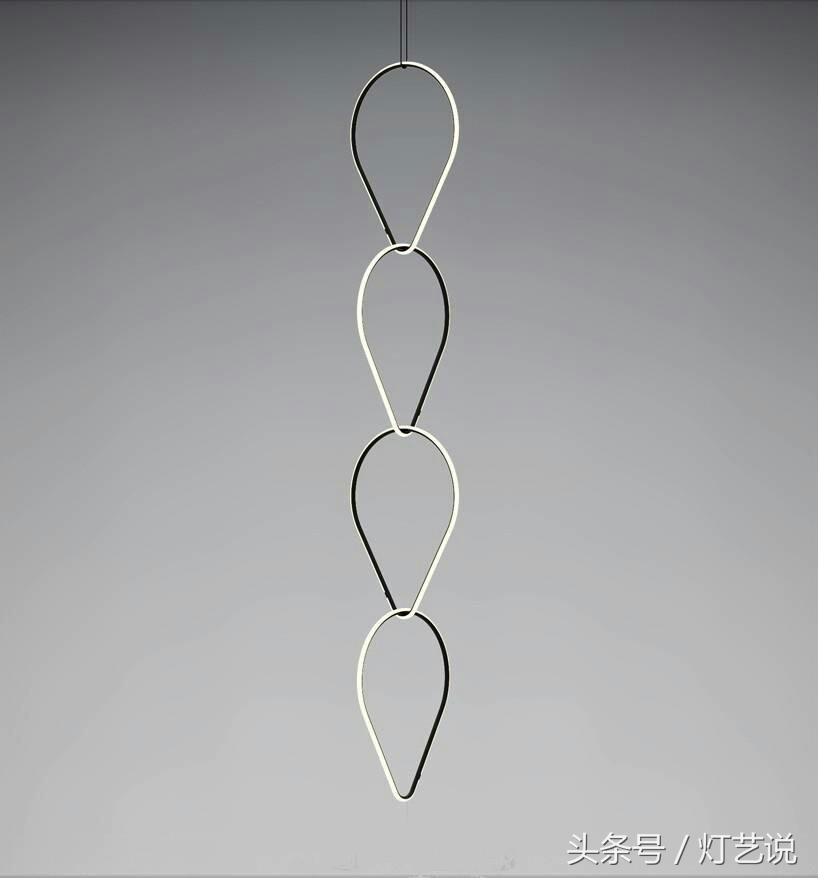极简风格灯饰搭配真实效果,简约线性灯