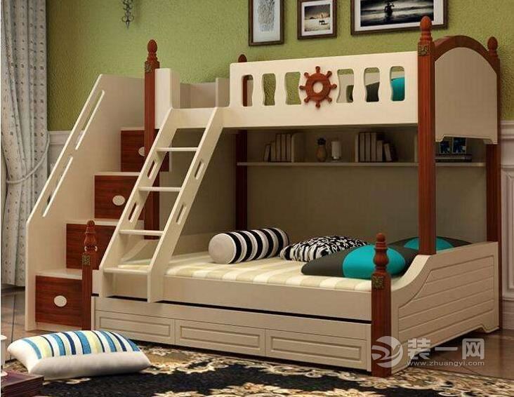 儿童房高低床和衣柜设计,儿童高低床尺寸标准是多少